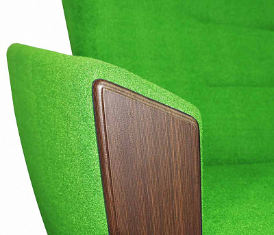 Диван-книжка Лира Люкс зеленый Фотодиван фрагмент подлокотника