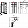 Угловой радиусный шкаф-купе Мебелайн 17 схема