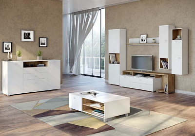 Мебельная стенка Капри (комплект 1) в интернет-портале Алеана-Мебель