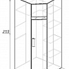 Шкаф угловой 1. Фасад Палисандр (левый) Hyper Глазов схема