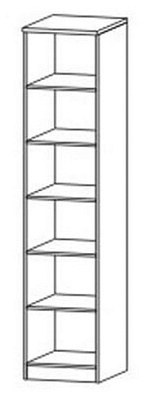 Шкаф с полками С-12  ШхГхВ 496х620х2253 мм зеркало внутреннее наполнение
