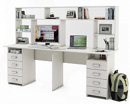 Компьютерный стол Лайт-15 с надстройкой в интернет-портале Алеана-Мебель