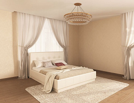 Кровать Амалия с латами, без матраса 180х200 Лайт Беж в интернет-портале Алеана-Мебель