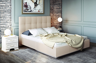 Кровать 1600 с Подъемным механизмом Сонум (Найс Беж) в интернет-портале Алеана-Мебель