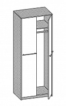 Шкаф для платья МДК 4.11 модуль 103 Корвет наполнение