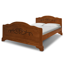 Кровать Солано ВМК-Шале цвет груша общий вид с постелью