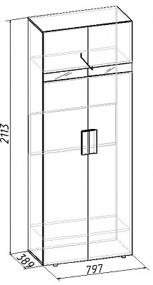 Шкаф для одежды 2 Hyper Глазов схема