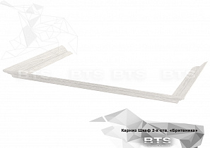 Карниз Шкаф 2-х створчатый Британика в интернет-портале Алеана-Мебель