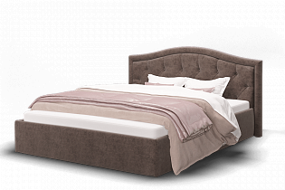 Кровать Стелла 1200 велюр ROCK 05/коричневый в интернет-портале Алеана-Мебель
