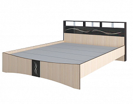 Кровать с настилом ДСП Эрика 160х200, венге/дуб молочный  в интернет-портале 