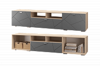 Тумба под ТВ Скайлайн (2100) дуб сонома/графит