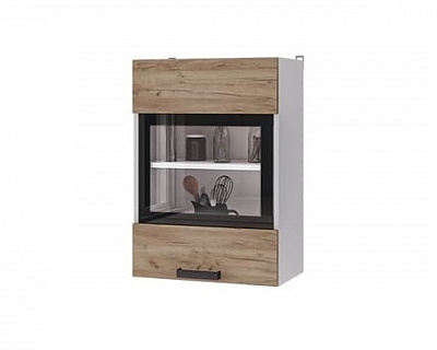 Шкаф настенный 5В2 1-дверный со стеклом Крафт в интернет-портале Алеана-Мебель