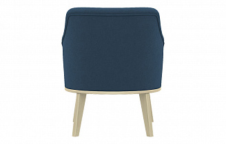 Кресло мягкое Курт, синий (Арника) вид сзади