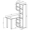 Стол со стеллажом Феликс 26 ВМФ схема чертеж