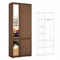 Шкаф комбинированный с зеркалом Ливорно ЛШ-9 в интернет-портале Алеана-Мебель