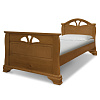 Кровать Эврос ВМК-Шале цвет бук общий вид с постелью
