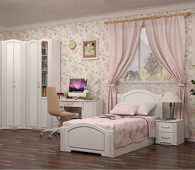Детская комната Виктория, Белый глянец (комплект 1) в интернет-портале Алеана-Мебель