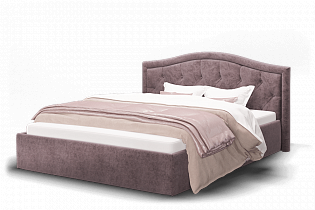 Кровать Стелла 1600 велюр ROCK 12/серо-фиолетовый в интернет-портале Алеана-Мебель