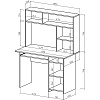 Компьютерный стол Лайт-3к с надстройкой
