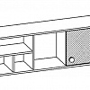 Полка навесная с дверью МДК 4.13 модуль 117 Корвет схема
