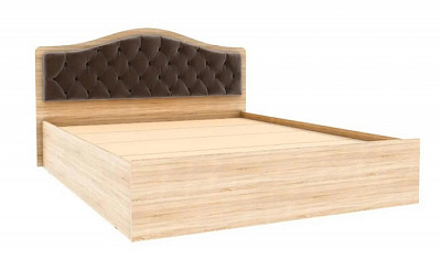 Кровать с настилом ДСП Дели 160х200, дуб сонома/шоколад в интернет-портале Алеана-Мебель