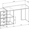 Стол письменный Прайм 46 Мастер схема