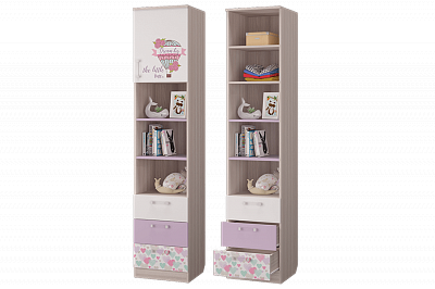 Шкаф для книг с ящиками и дверкой Адель в интернет-портале Алеана-Мебель