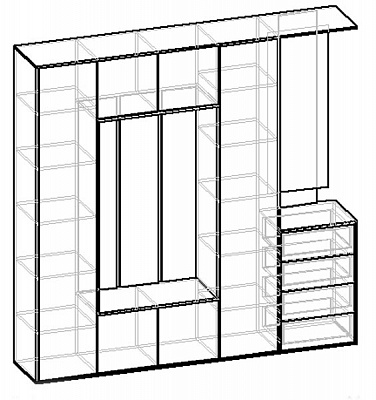 Схема Прихожей Мебелайн-18