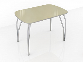 Стол обеденный 600 со стеклом Лотос (Лакобель ваниль) в интернет-портале Алеана-мебель