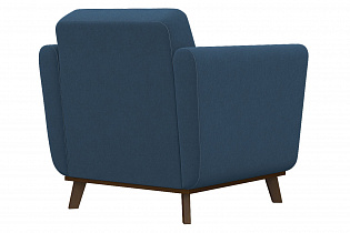 Кресло мягкое Лео, синий (Арника) вид сзади