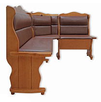 Кухонный диван из массива Себастьян ВМК-Шале цвет бук вид с боку