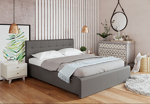 Кровать Изабелла с латами, без матраса 160х200 Найс Грей в интернет-портале Алеана-Мебель