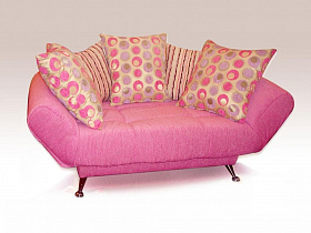 Детский диван Малика розовый + подушки круги и линии