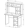 Письменный стол Лайт-3 с надстройкой