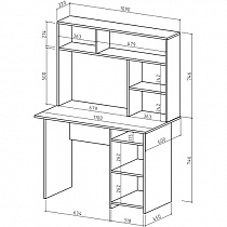 Письменный стол Лайт-3 с надстройкой
