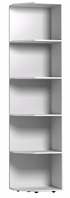 Стеллаж угловой Монако 14, белый в интернет-портале Алеана-Мебель