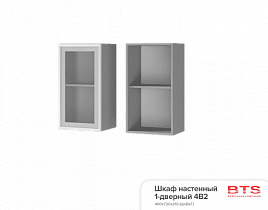Шкаф 4В2 настенный 1-дверный со стеклом Прованс 2 в интернет-портале Алеана-Мебель
