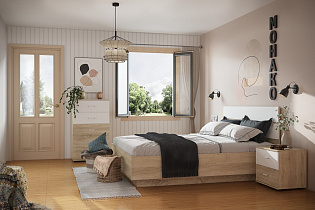 Спальня Монако (комплект 3), дуб сонома в интернет-портале Алеана-Мебель