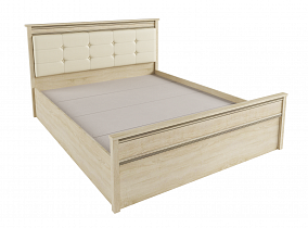 Кровать с настилом ЛДСП Ливорно ЛКР-1 160х200, дуб в интернет-портале Алеана-Мебель
