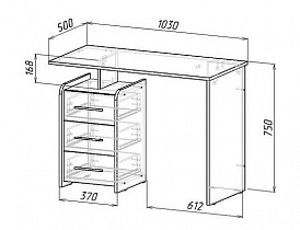 Письменный стол Слим-1 Мастер схема