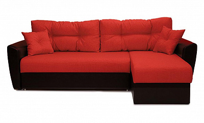 Угловой диван Амстердам рогожка красная в интернет-портале Алеана-Мебель