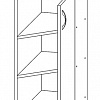 Тумба угловая не гнутая Т-2867 (серия Хай-Тек) в интернет-портале Алеана-Мебель