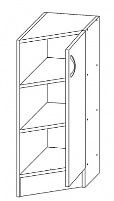 Тумба угловая не гнутая Т-2867 (серия Хай-Тек) в интернет-портале Алеана-Мебель