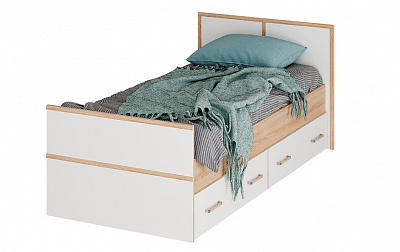 Кровать с проложками ДСП Сакура LIGHT 90х200, дуб сонома в интернет-портале Алеана-Мебель