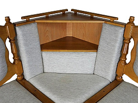 Кухонный диван из массива Картрайд с углубленным ящиком угловой элемент с баром