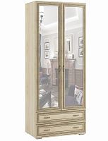 Шкаф двухстворчатый с зеркалом ЛШ-23, Ливорно, Дуб сонома