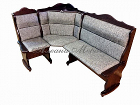 Кухонный диван из массива Себастьян ВМК-Шале вид с боку