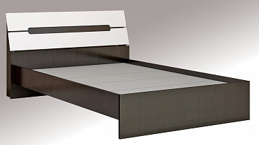 Кровать с настилом ЛДСП Гавана 140х200, белый глянец в интернет-портале Алеана-Мебель