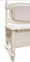 Кухонная диван-скамья прямая Картрайд ВМК-Шале слоновая кость увеличенный фрагмент