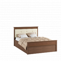 Кровать с настилом ДСП Ливорно ЛКР-1 160х200, орех в интернет-портале Алеана-Мебель